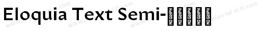 Eloquia Text Semi字体转换